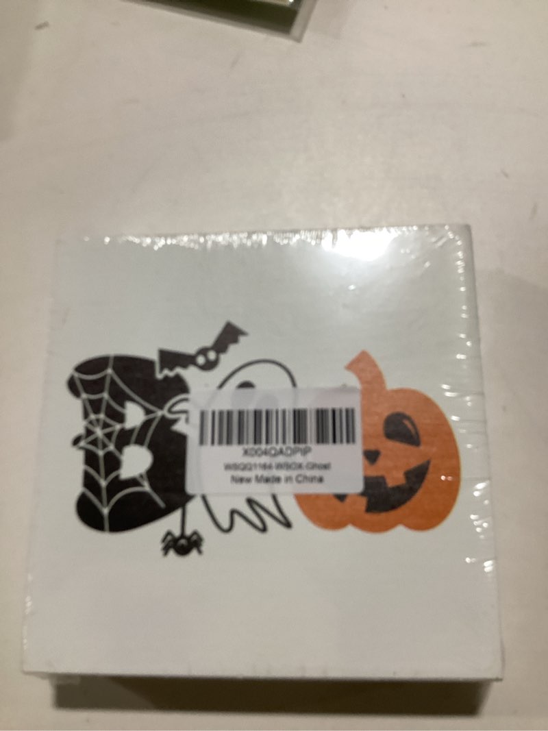 IYEZH Rustic Fall Decaorations Halloween Decorations Cute Ghost Pumpkin Wooden Box Sign Halloween De