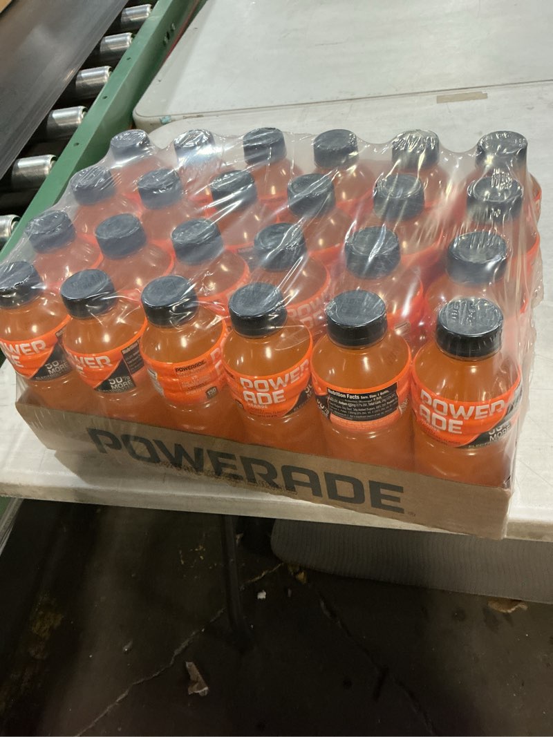 Condition photo showing New/Like New for (Best by Feb / 02 /2026 ) POWERADE Sports Drink Orange, 20 Ounce (Pack of 24) Orange 20 Fl Oz (Pack of 24)