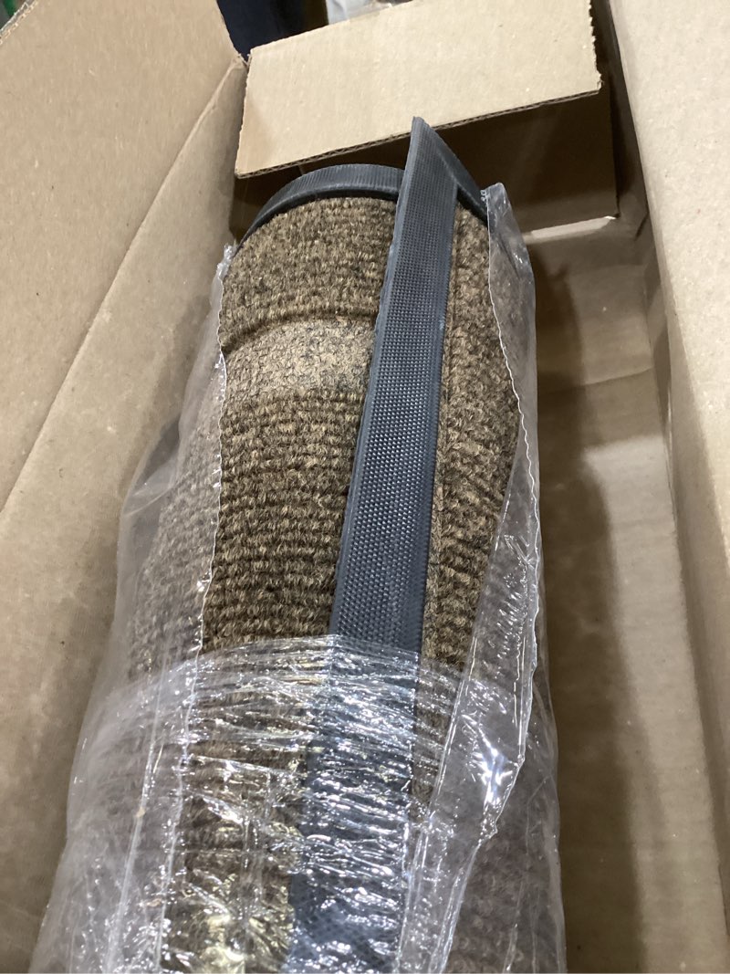 Condition photo showing New/Like New for OLANLY Front Door Mat Indoor Outdoor Entrance, Waterproof All-Season, All-Weather Doormat, Sturdy Natural Rubber, Fade Resistant, Low Profile, Easy Clean Patio Porch Entryway Mat, 71x23, Brown Brown Classic Border Rectangular 71" x 23"
