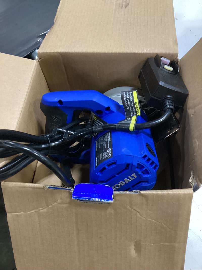 Condition photo showing As Is for kobalt 1.16-in ceramic tile cutter kit
