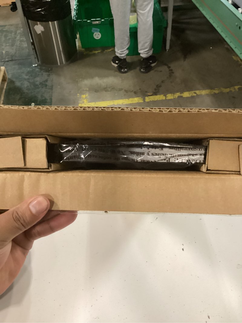 Condition photo showing New/Like New for malier indoor dog gate with door, 26-41" extra wide full metal pet gate short dog gate for stairs, pressure mount 10'' tall small puppy low gate easy step over for doorways black 10''h × 26''- 41''w