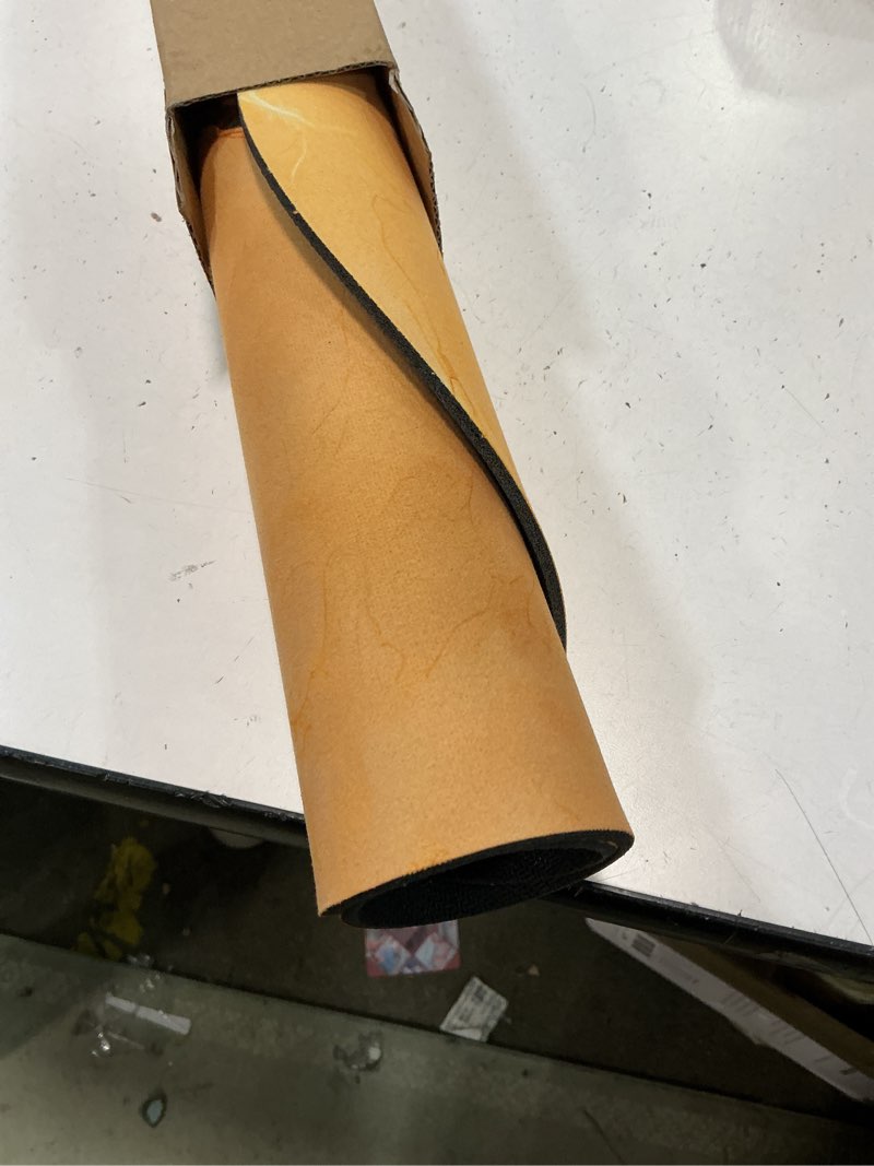 Condition photo showing Good Condition for Golden Marble-, Super Absorbent Quick-Drying Bathroom Mat Rug, Rubber Non-Slip Bottoms, Easy to Clean,Ultra Thin Bathroom Rugs Fit Under Door and Bathtub(16×24Inch) Golden Marble- 1'4" x 2' (Ellipse)