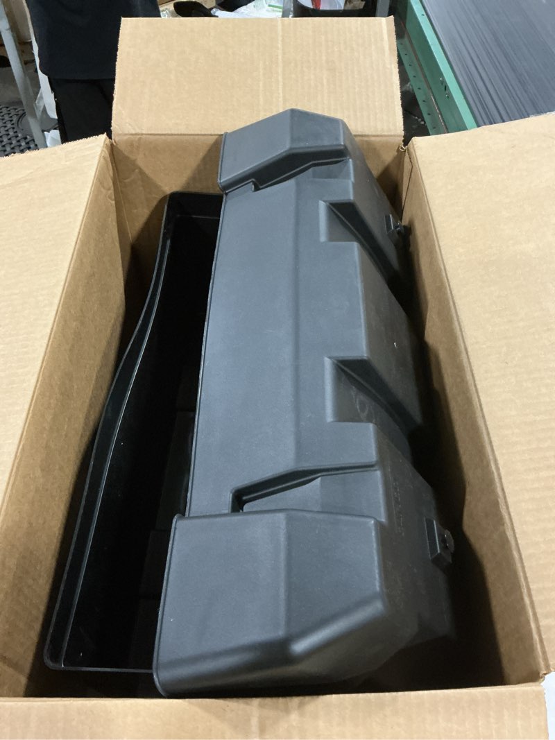 Condition photo showing Good Condition for camco double battery box - safely stores rv, automotive, and marine batteries - features a heavy-duty corrosion-resilient polymer construction and measures inside 21-1/2" x 7-3/8" x 11-3/16" (55375) frustration free packaging double battery box