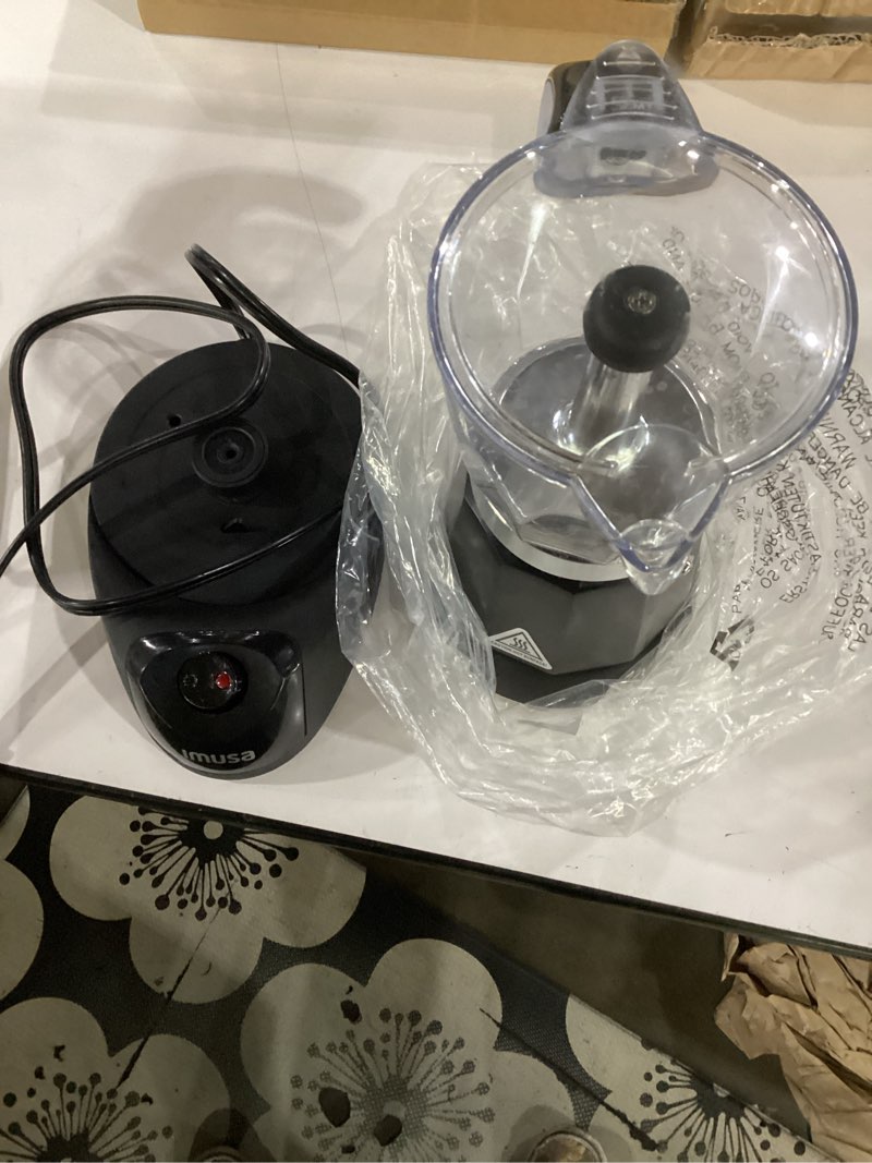 Condition photo showing Good Condition for not tested**** imusa 6 or 3cup electric espresso maker, black