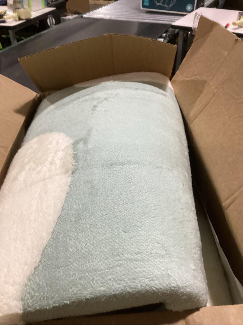 Condition photo showing New/Like New for Hakuna Matte CloudSoft Baby Play Mat for Floor Ø 47" Beige – Coral Velvet Memory Foam Rug for Crawling & Cozy Play – Non-Slip, Water-Resistant, Easy-CareTummy Time Mat, Playmat for Playpen Beige Ø 47"