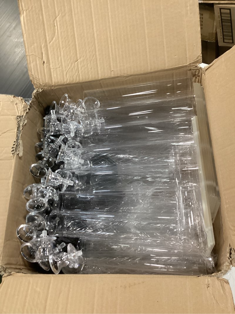 Condition photo showing As Is for hushee 8 pcs 5 arm acrylic candelabra centerpieces clear candelabra candle holder crystal taper candlestick with rectangular base valentine's day wedding party table decoration fit 0.87'' led candle