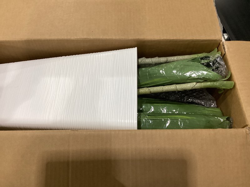 Condition photo showing Good Condition for artificial dracaena tree?5ft faux silk tropical yucca floor trees realistic fake green plant with natural wood trunk & lifelike leaves for home office decor indoor & outdoor (5ft,1-pack,white) 5ft dark green – white pot 1