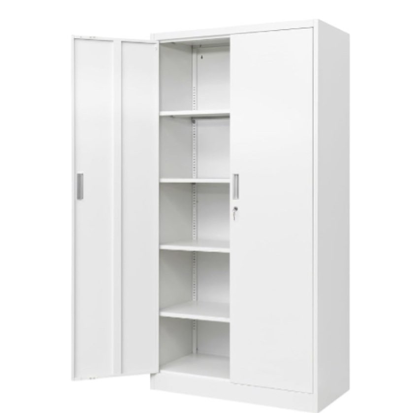 Incomplete)Metal Garage Storage Cabinets with 4 Adjustable Shelves and Lockable doors ( 72'' H x 36'' W x 18'' D)
