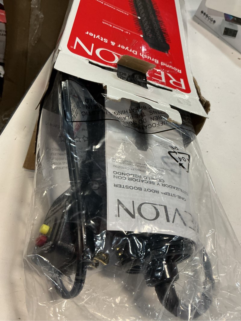 Condition photo showing Good Condition for revlon one-step root booster round blow dryer brush and hair styler - revive styles, boost roots, and add volume to hair with this hot air brush, 1 ½ inch barrel (black) 1 count (pack of 1)