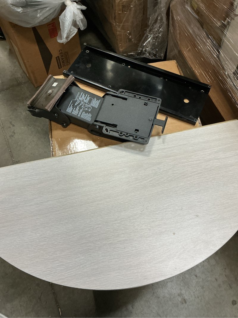 Condition photo showing As Is for adjustable standing desk keyboard tray