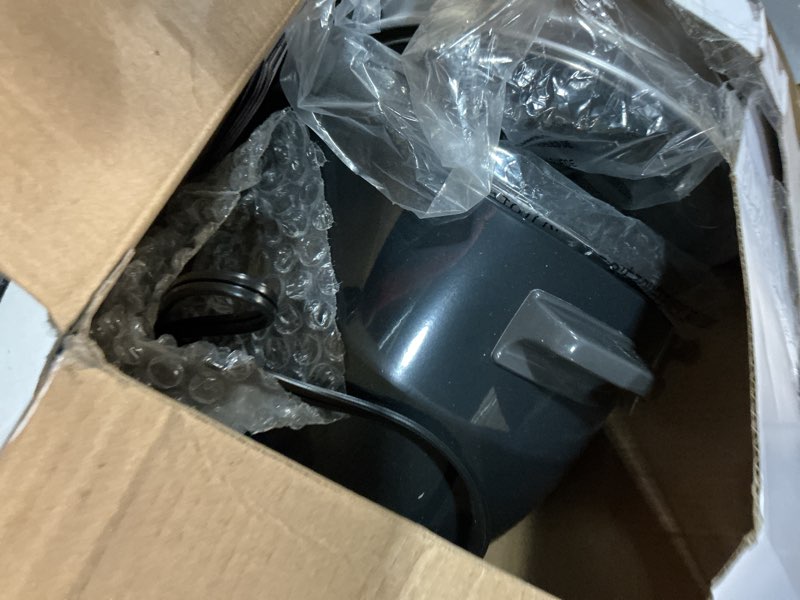 Condition photo showing As Is for proctor silex rice cooker & food steamer, 6 cups cooked (3 cups uncooked), includes steam and rinsing basket, black (37510) 6 cups cooked, 3 cups uncooked black