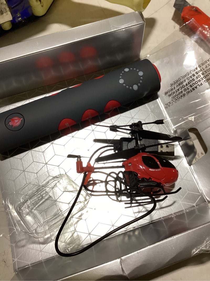 Condition photo showing Good Condition for voyage aeronautics micro rc helicopter pocket flyer for kids and adults, gesture control, red
