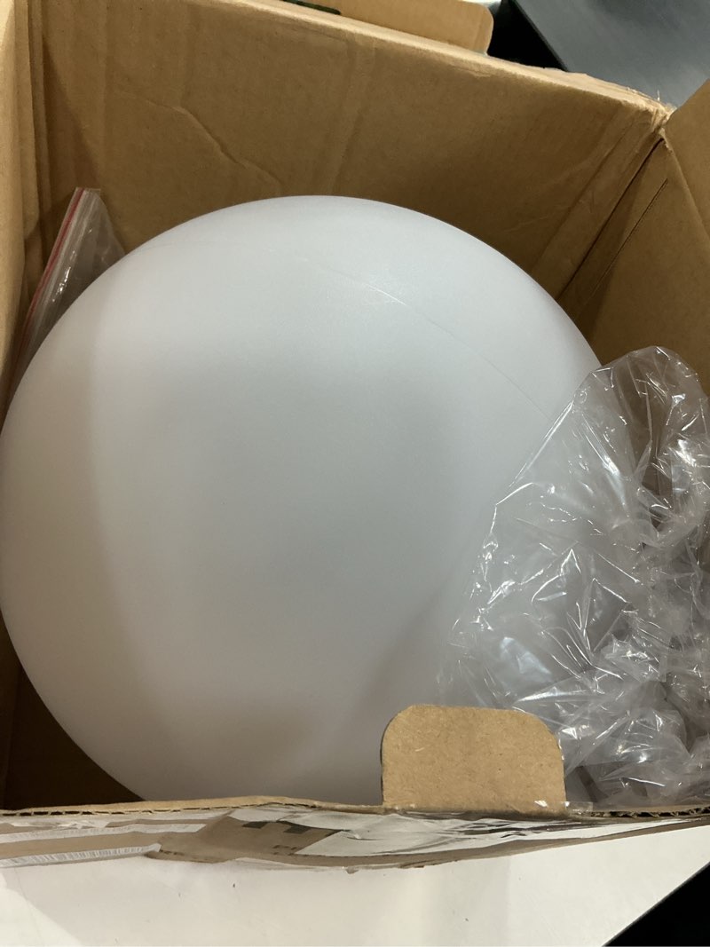 Condition photo showing New/Like New for mr.go 12-inch rechargeable led ball light, rgb color-changing globe orb lamp w/remote, home kids room bedroom bar table patio pool party dimmable sphere nightlight relax mood lighting decoration ball 12"