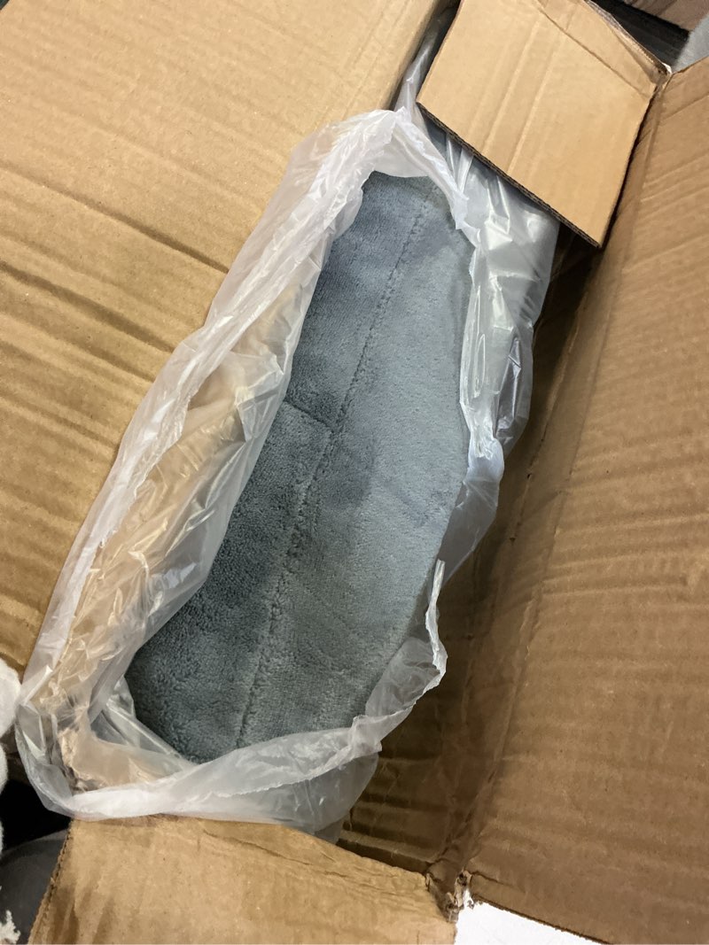 Condition photo showing Good Condition for Folding Floor Gaming Chair 14-Poistion Cushioned Adjustable Floor Lazy Sofa Chair w/Breathable Cotton & Skin-Friendly Coral Velve for Adults & Kids Perfect for Reading Gaming Meditating, Grey 1 Grey