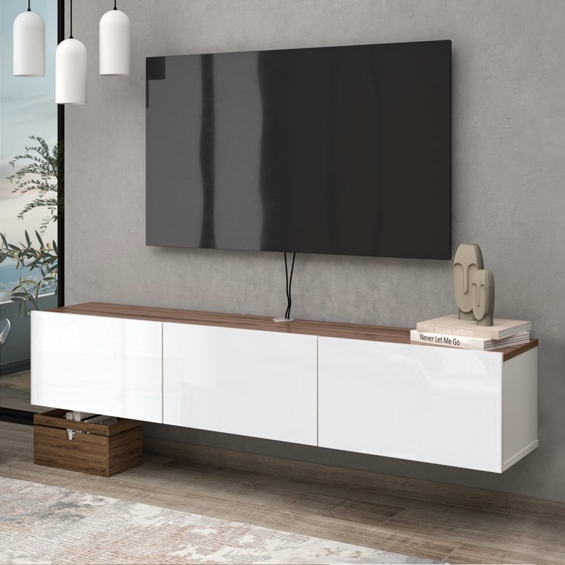 Ronnye Floating TV Stand Up to 80" TV's Wall Mounted Media Console