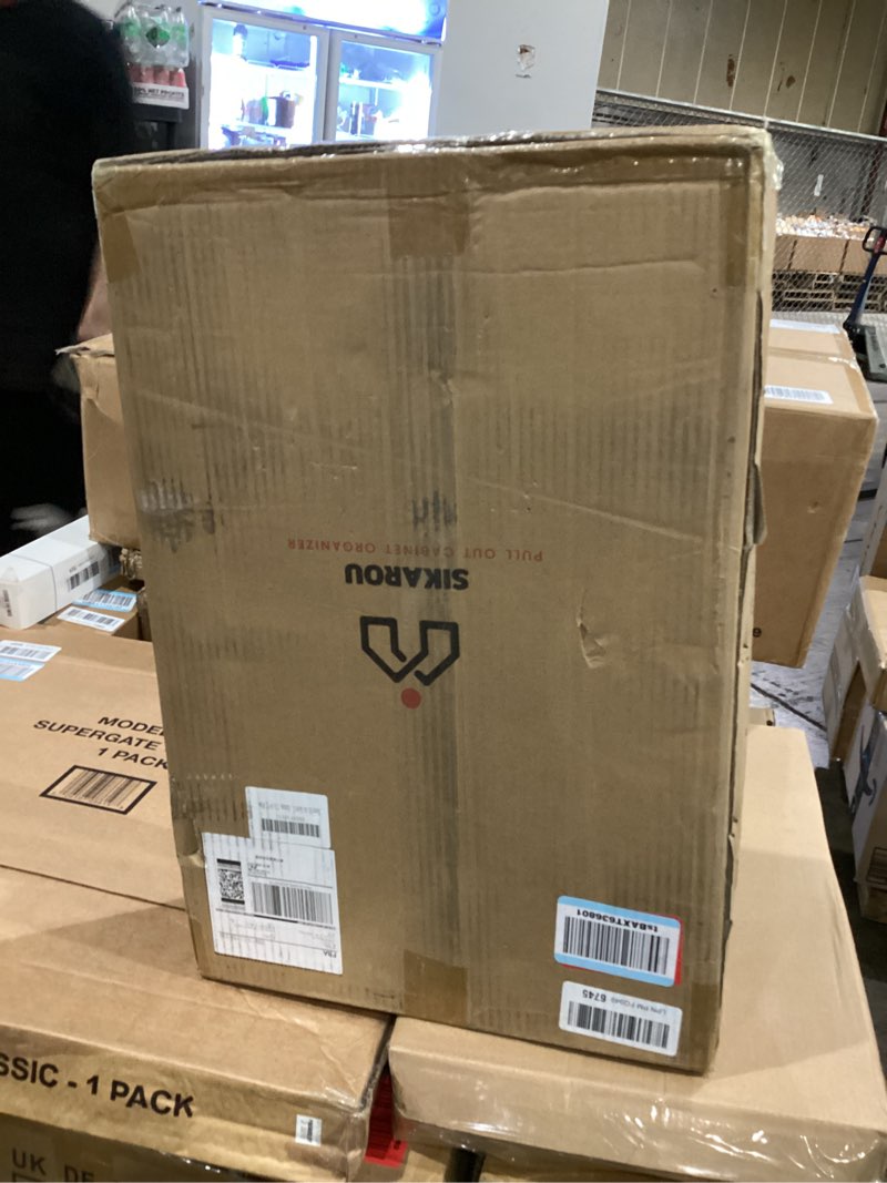 Condition photo showing New/Like New for Sikarou Pull Out Cabinet Organizer,Heavy-Duty Slide Out Shelf, Wood and Wire Basket, Pull Out Drawer for for Kitchen Under Sink Space, Pantry, Bathroom, 2 Tie 14 * 21 in 2-TIE 14*21 WM