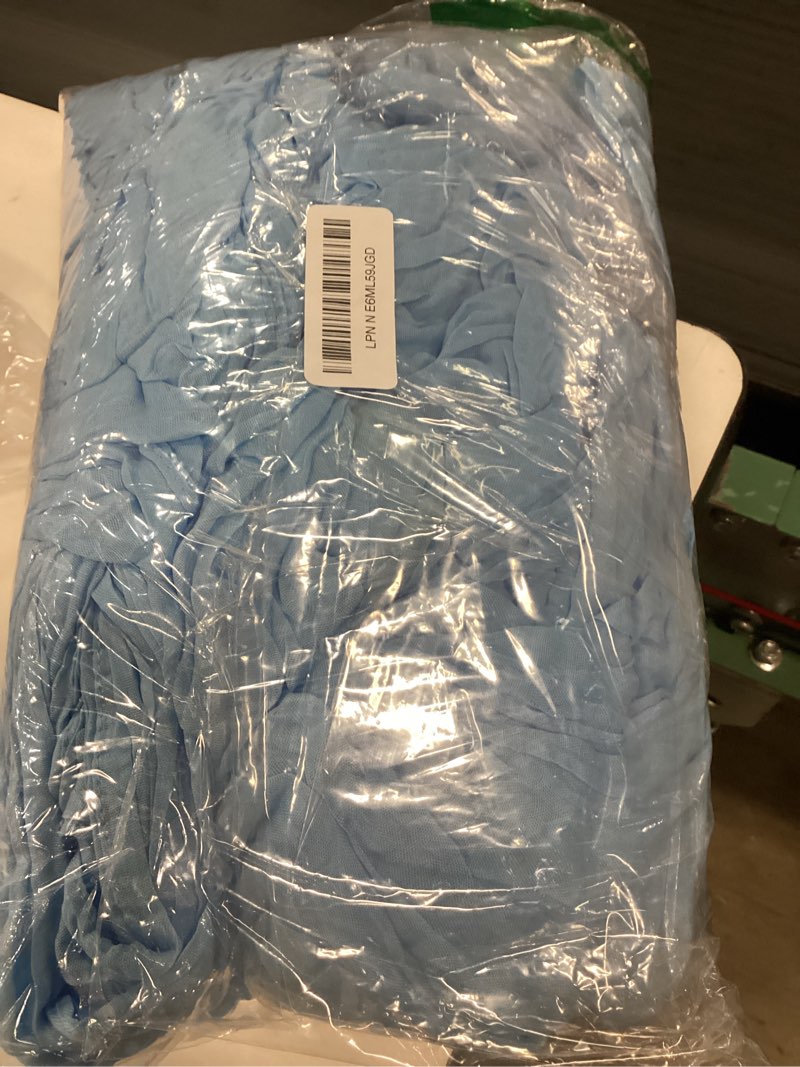 Condition photo showing New/Like New for 12 pack baby blue cheesecloth table runner 17x108 inch semi sheer boho gauze cheese cloth fabric table runners, for wedding party baby shower birthday home decor garden farmhouse