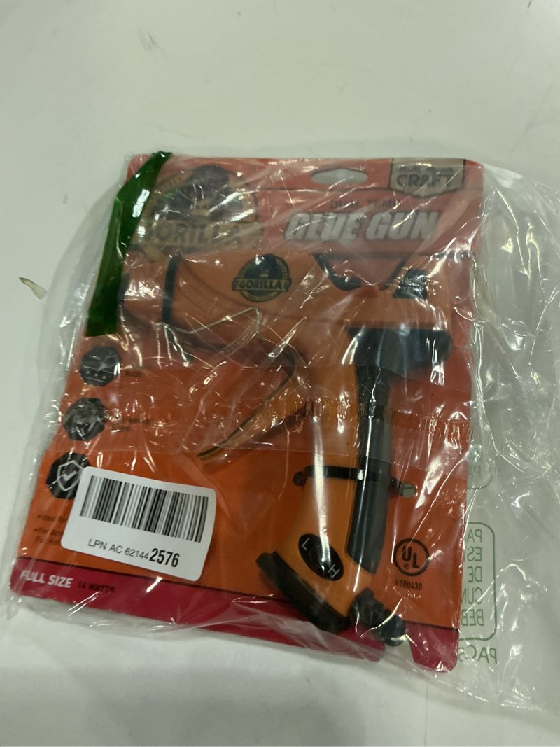 Condition photo showing New/Like New for Gorilla Hot Glue Gun (Pack of 1) - Dual Temp Full Size Hot Glue Gun with Precision Nozzle, Easy Squeeze Trigger, and Enhanced Safety Features for DIY, Craft, Repairs, and More