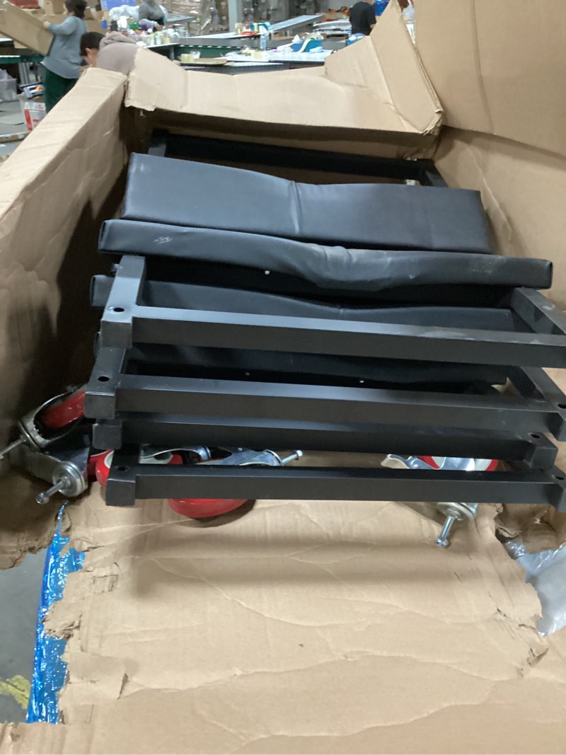 Condition photo showing As Is for 4 Pack Pontoon Boat Dollies Heavy Duty High Weight Capacity with 8 Protective Pads for Pontoon and Fishing Boats Marina Dock Storage