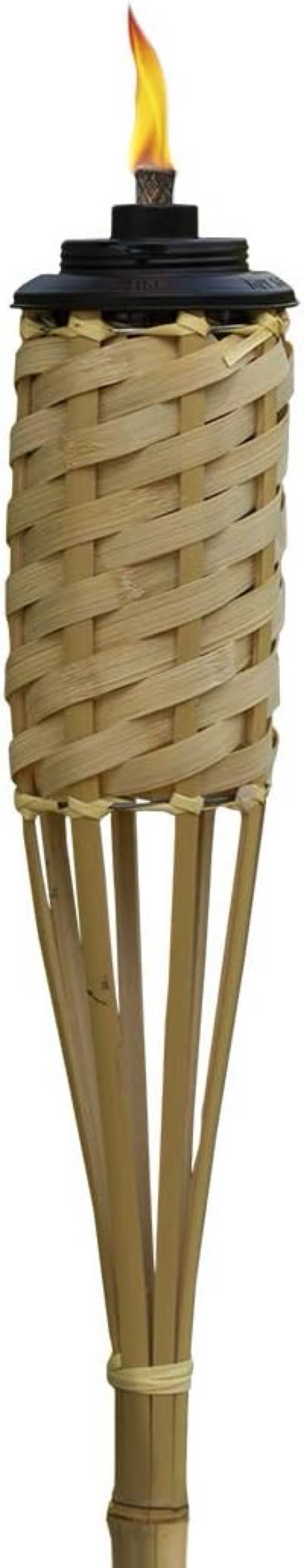 TIKI Brand Weather Resistant Coated Torch, Outdoor Décor for Home, Garden, Patio 1-Pack 57 in Bamboo, 1120116, Pack of 1, Natural,Pack of 1