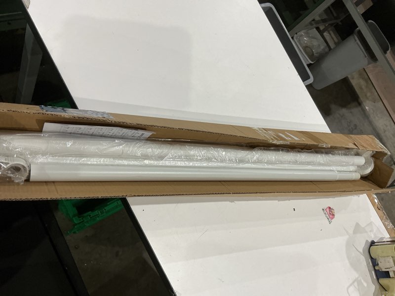 Condition photo showing Good Condition for white extra long tension rod 40-166 inch,one-push extension tension curtain rod no drill,adjustable heavy duty curtain rod for patio,bathroom&window white 40-166 in-1pcs