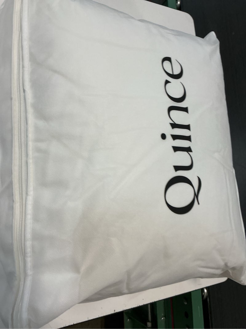 Condition photo showing As Is for premium down alternative comforter full/ queen