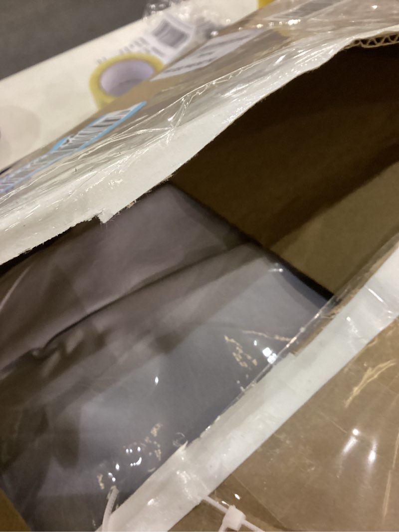 Condition photo showing As Is for Cream Linen Blackout Small Kitchen Window Curtains 47 Inch Length, Memory Trained Pinch Pleated Thermal Boho Extra Short Curtain Double Layer Soundproof Light Blocking Drapes 2 Panel Set with Back Tab Cream 40"W x 47"L (Pack of 2)