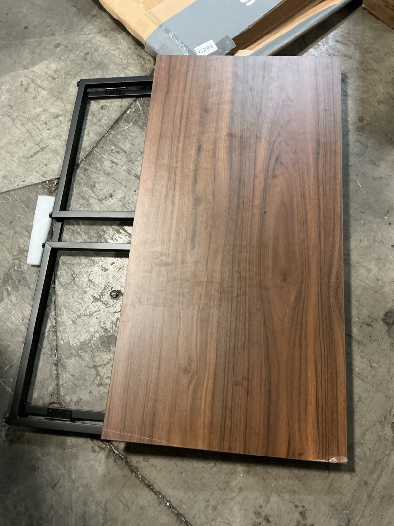 Condition photo showing Good Condition for Folding Desk - 39.4” Wood Top Foldable Desk for Small Spaces | No Assembly Required Compact Desk for Home Office, Writing, and Study Brown 39.4"W x 19.7"D