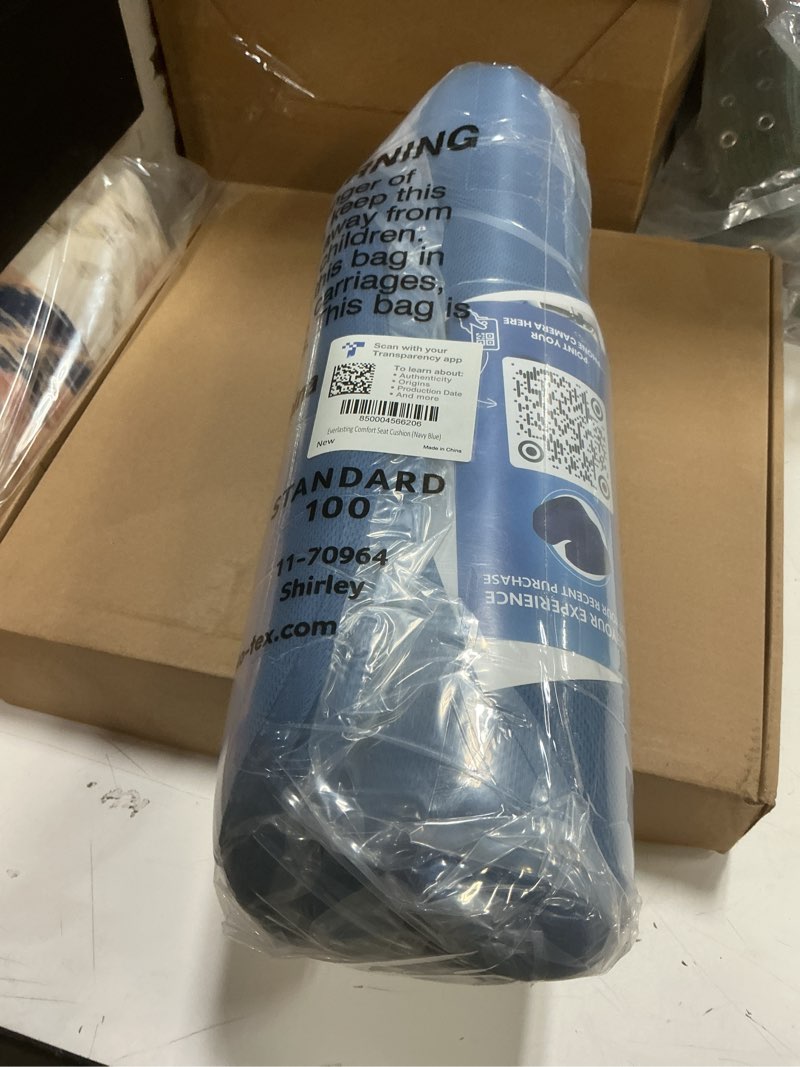 Condition photo showing New/Like New for Everlasting Comfort Doctor Recommended Memory Foam Seat Cushion for Office Chairs & Car - Ergonomic Office Desk Accessories - Cushions for Tailbone Pain Relief, Sciatica (Navy Blue, Large) 09. Navy Blue Large