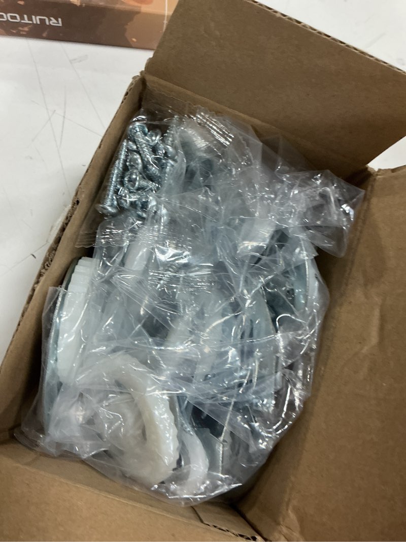 Condition photo showing Good Condition for Sliding Closet Door Hardware Set, 12 Pack Sliding Wardrobe Door Hardware Roller Kit Includes Knob Adjustable Door Hooks and Screws ??12 Pack Silver