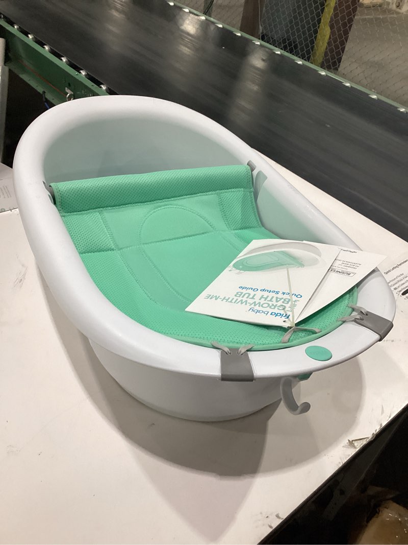 Condition photo showing New/Like New for frida baby 4-in-1 grow-with-me bath tub & control the flow rinser cup bath time kit