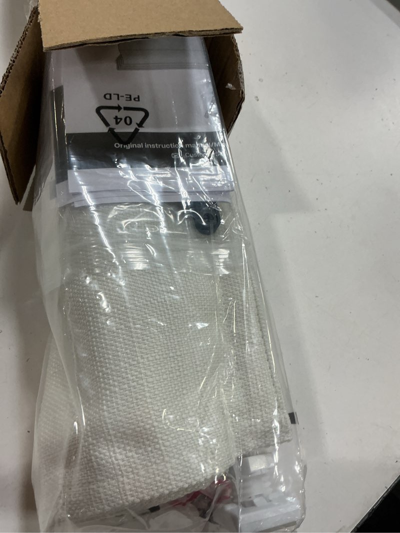 Condition photo showing New/Like New for lazblinds no drill roman shades for windows, cordless light filtering window shades with uv protection, polyester fabric for bedroom & living room, 20" w x 64" h, off white light filtering - off white 20"w x 64"h