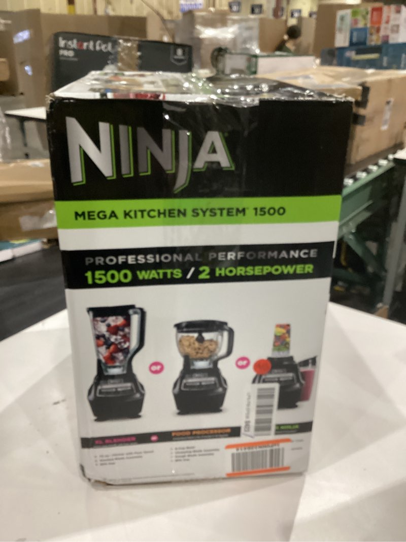 Condition photo showing Good Condition for Ninja Kitchen System | 8-Cup Food Processor Bowl & 72 oz. Blender All-in-One | With (2) 16 oz. To-Go Cups | For Smoothies, Ice Crushing, Dough & More | 1500 Watt | Black | BL770 Pitcher + Bowl + (2) 16-oz. Cups