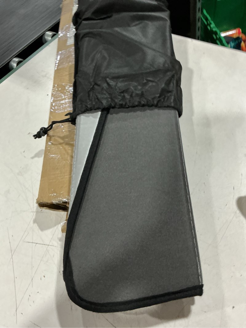 Condition photo showing As Is for pigenius windshield sunshade for mercedes-benz s-class sedan 2021-2026 front window sun shade - safeguard gray 2021-2026 s-class sedan