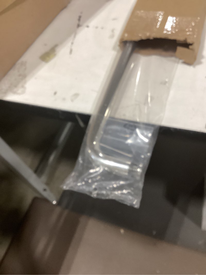 Condition photo showing Good Condition for 24" shower door towel bar, single side round shape handle compatible with 1/4" to 1/2" thickness glass for shower doors, stainless steel towel rack handle replacement in brushed gold