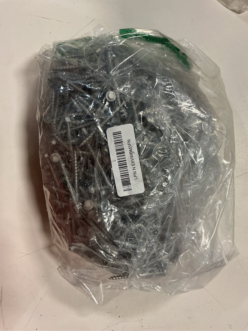 Condition photo showing Good Condition for 800-qty #9 x 2-1/2" joist hanger screws, silver / 0.370"-dia heavy?duty deck screw, replace simpson 9212r800 connector screws & 10dnails,1/4" hex socket wood screws #9 2 1/2 800
