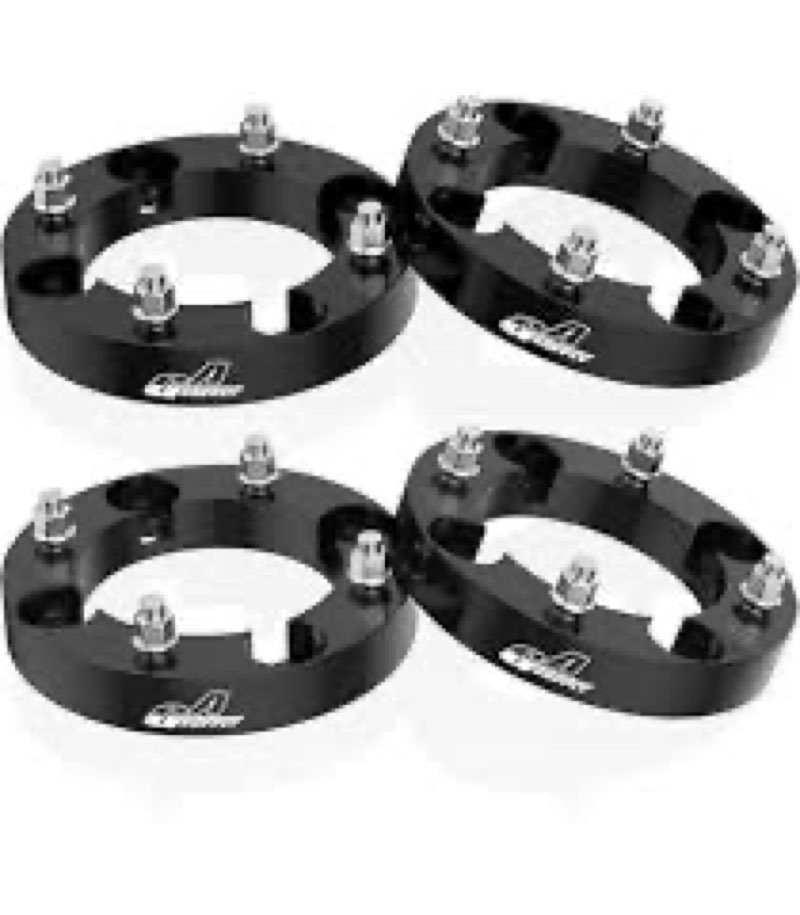 GAsupply 4×156 Wheel Spacers 12x1.5 Studs, 1 inch 25mm 4 Lug 4/156 Black ATV Wheel Spacer Adapters 1