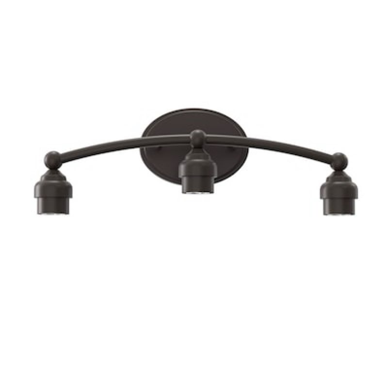  style selections mix and match 20-in 3 light matte bronze transitional bathroom vanity light fitter