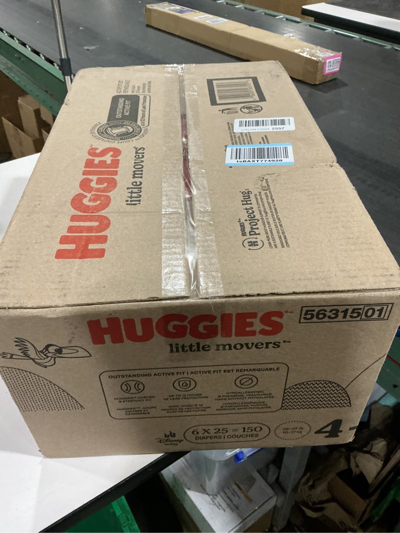 Condition photo showing New/Like New for huggies little movers disposable diapers - econ+ pack - size 4 - 150ct
