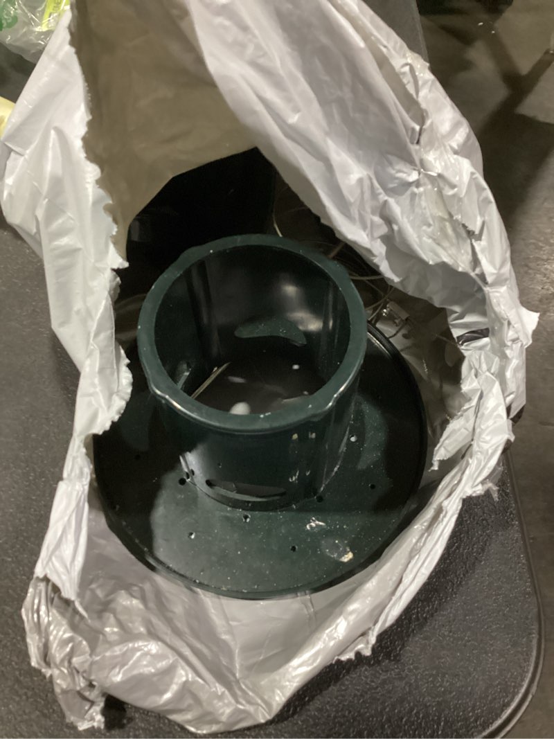 Condition photo showing As Is for Squirrel Proof Bird Feeder - 360° Feeding Perch Tray for Outdoor Hanging Wild Bird Seeds, Dark Green. 11"H Dark Green