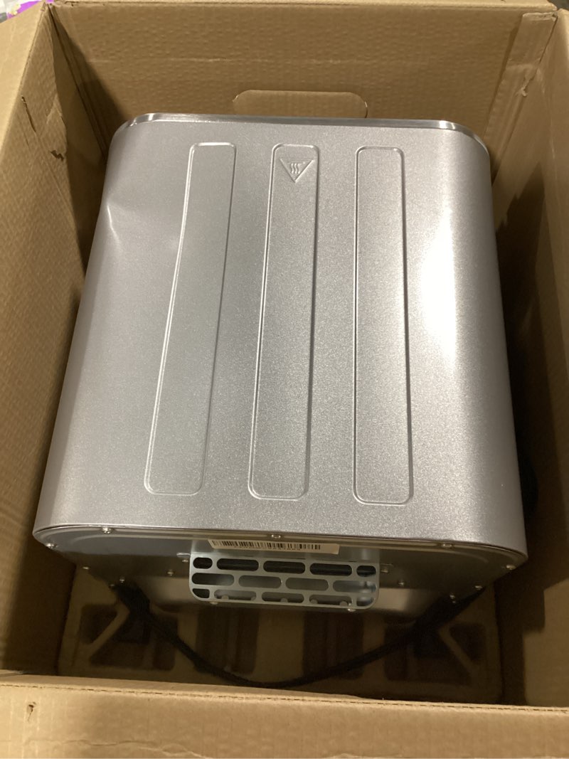 Condition photo showing As Is for Cuisinart Compact Air Fryer Toaster Oven, Stainless Steel Fryer with 6-in-1 Functions, Adjustable Temperature, Includes Oven Rack, Baking Pan and Air Fry Basket, TOA-26 Compact Air Fryer Oven Stainless Steel