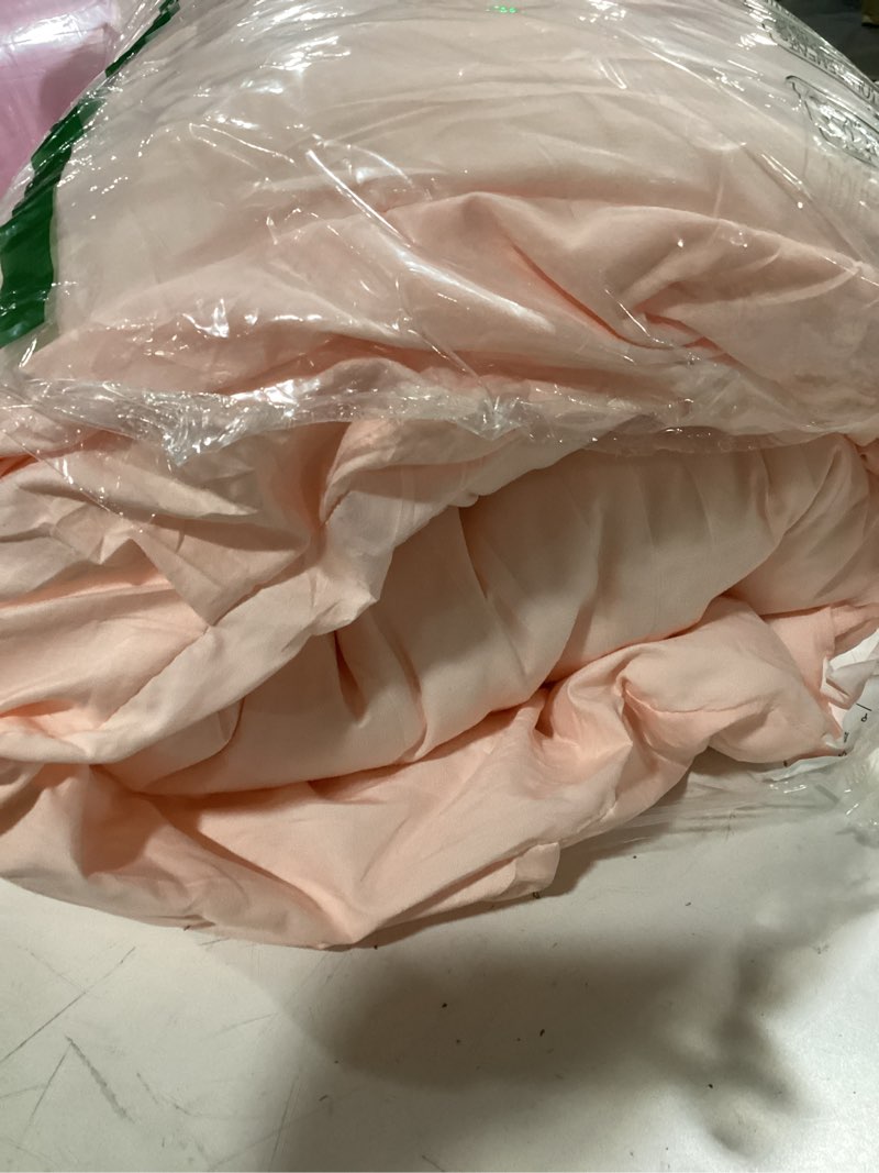 Condition photo showing Good Condition for CozyLux Full Size Comforter Sets Blush Pink, 7 Pieces Pintuck Bed in A Bag Pink Comforter Full Size, Pinch Pleat Bedding Sets with All Season Comforter, Sheets, Pillowcases & Shams Blush Pink Full