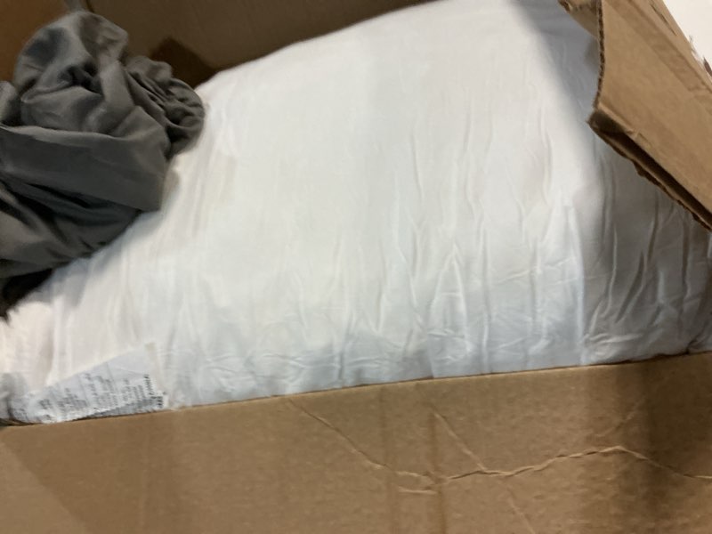Condition photo showing As Is for DOWNCOOL Memory Foam Body Pillow Insert with Fiber Cover - Large Full Body Pillows for Adults - Soft Long Bed Pillows for Side Sleepers - 20x54 inch (Grey, with Cover)