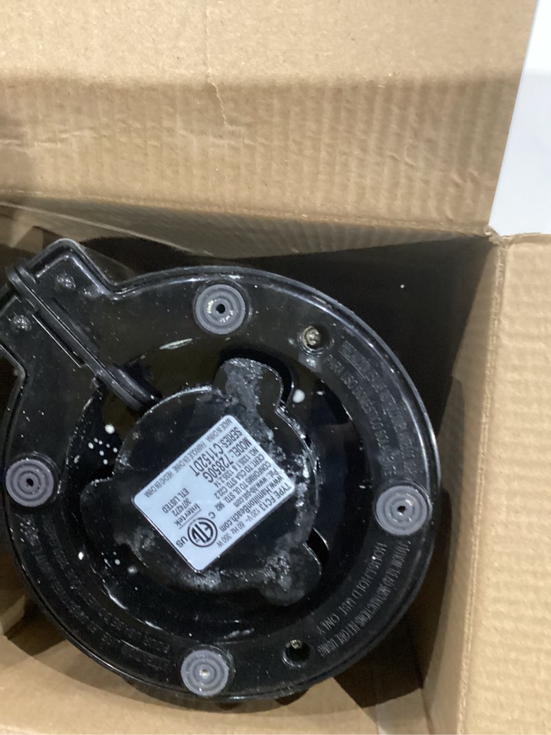 Condition photo showing As Is for Hamilton Beach Electric Vegetable Chopper & Mini Food Processor, 3-Cup, 350 Watts, for Dicing, Mincing, and Puree, Black (72850)