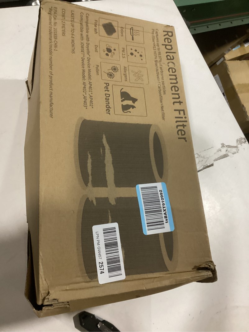 Condition photo showing New/Like New for 2 pack ap401 ap402 ap403 upgraded h14 hepa air purifier pet replacement filters compatible with dayette ap401 ap402 and jowset ap402 ap403 air purifier for large room up to 3000ft² pet filter
