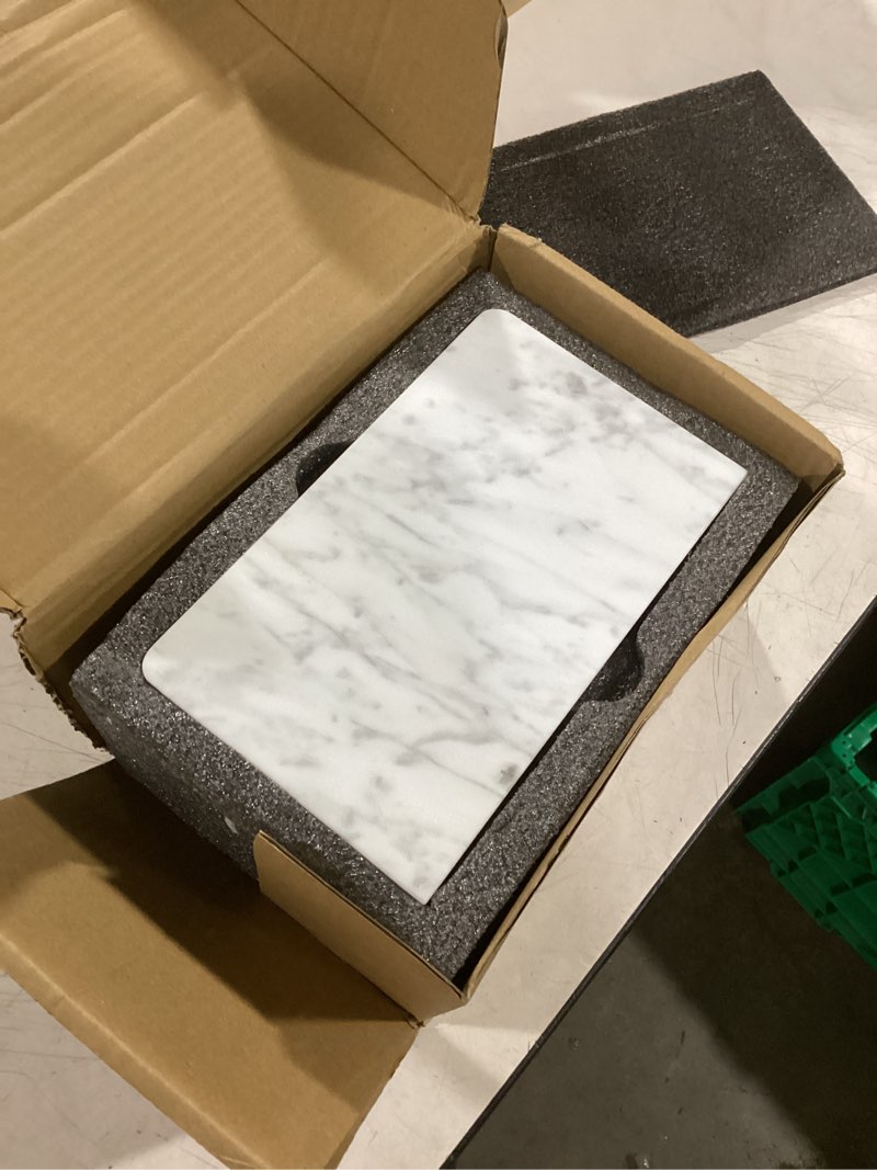 Condition photo showing Good Condition for toilet paper holder with natural marble shelf for bathroom washroom,wall mounted tissue holder suitable for mega roll (brushed nickel, middle 7.87 * 4.72 in) middle 7.87 * 4.72 in brushed nickel