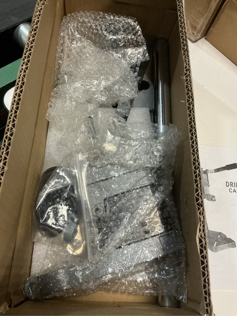 Condition photo showing Good Condition for drill stand for hand drill universal drill press stand adjustable bench drill press universal bench clamp drill press holder table workbench repair tool heavy duty single hole aluminum base