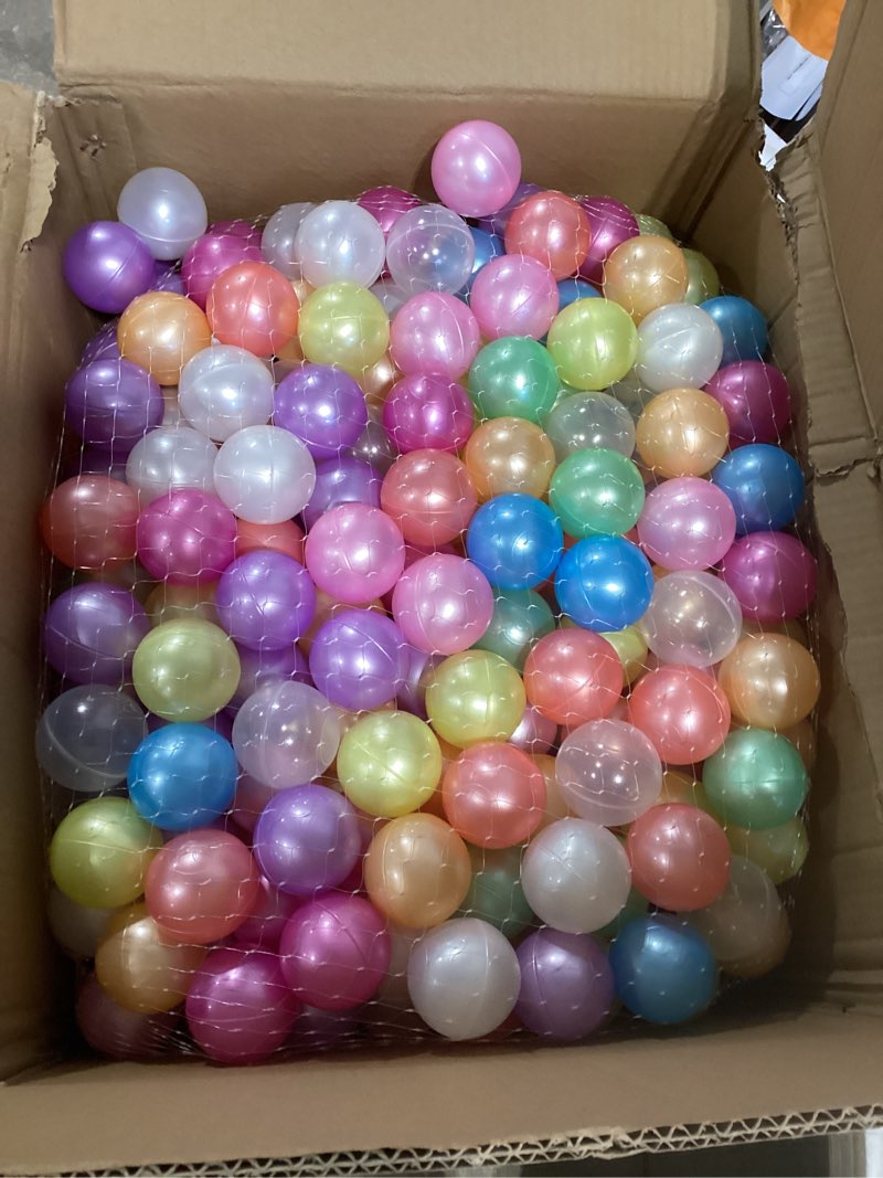 Condition photo showing Good Condition for starbolo ball pit balls for toddlers pack of 100 200 500 - bpa&phthalate free non-toxic crush proof soft plastic balls for 1-5years old toddlers girl kids birthday pool playpen tent party 10 pearl colors 500 balls