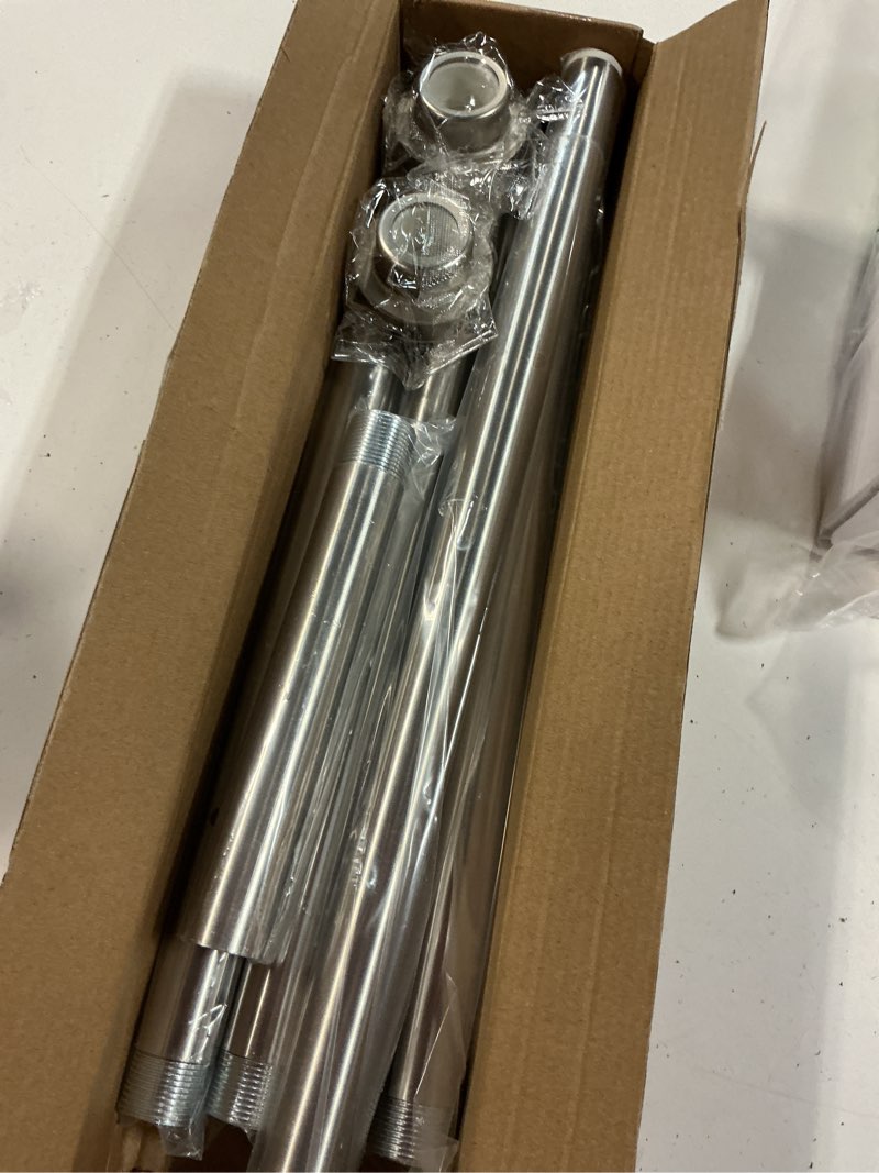 Condition photo showing Good Condition for Shower Curtain Rod, 1" Diameter Heavy Duty Tension Shower Rod, Non Slip Adjustable 28-74 inch No Drill Shower Curtain Rods Spring Tension For Bathroom, Shower Stall, No Rust, Brushed Nickel 28-74 Inches Brushed Nickel