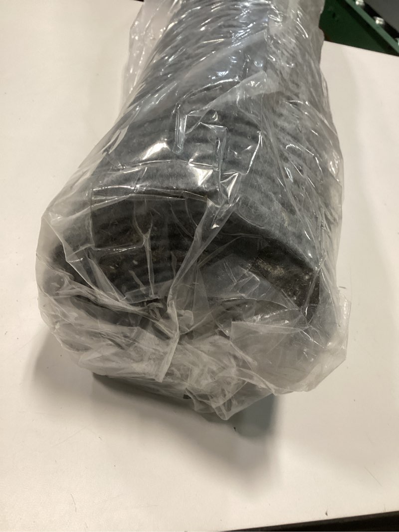 Condition photo showing Good Condition for Machine Washable Solid Design Non-Slip Rubberback 3x9 Indoor/Outdoor Waterproof Runner Rug for Hallway, Kitchen, Living Room, Garage, Patio, 2'7" x 9', Gray